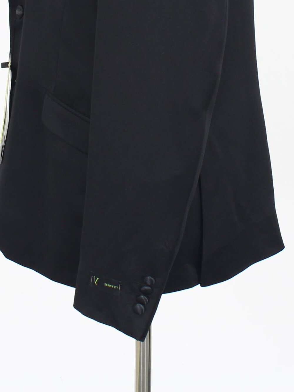 Van Heusen 48R 42 Black Full Suit 2-Button Solid R669 - Picture 10 of 15